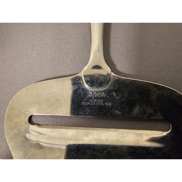 Vintage SPAR Norge Stainless Steel Cheese Slicer/Server - Antler Handle - Norway - Picture 4 of 7